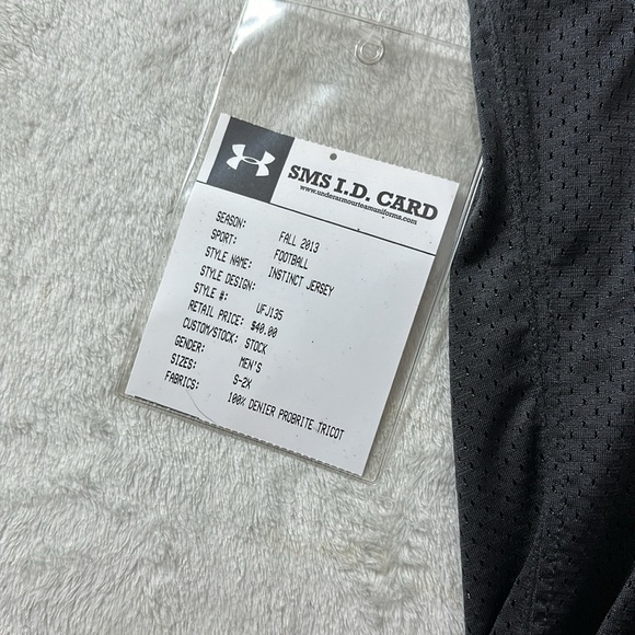 Under Armour SMU Mustangs Football Jersey Size Large #25 Black and Red - Picture 6 of 6